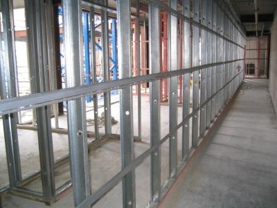 Metal stud partitions